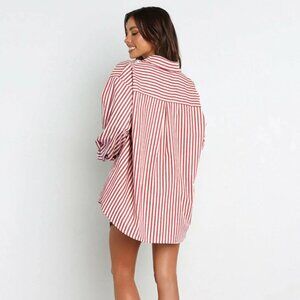 Bon Voyage Striped Button Down Top & Shorts Set